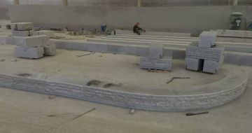 汕头 芝麻白整石坐凳（光面+自然面）