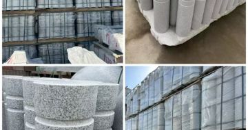 汕头 芝麻白花岗岩挡车柱、隔离柱多少钱