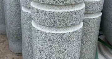 汕头 芝麻白花岗岩挡车柱、隔离柱多少钱