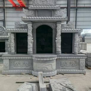 汕头 芝麻灰高档墓碑，土墓，可定制