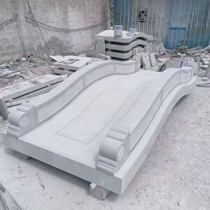 汕头 芝麻灰花岗岩园林景观 小石桥