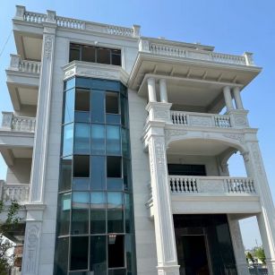 汕头 芝麻白花岗岩别墅外墙干挂效果展示