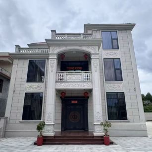 汕头 芝麻白石材别墅干挂案例展示