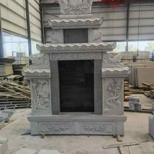 汕头 芝麻灰高档墓碑、土墓，一套也支持定做