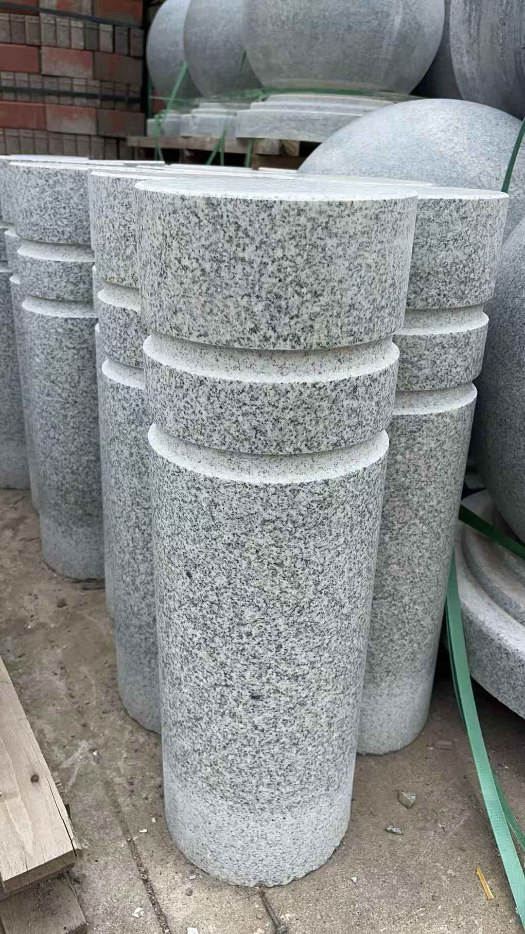 汕头 芝麻白花岗岩挡车柱、隔离柱多少钱