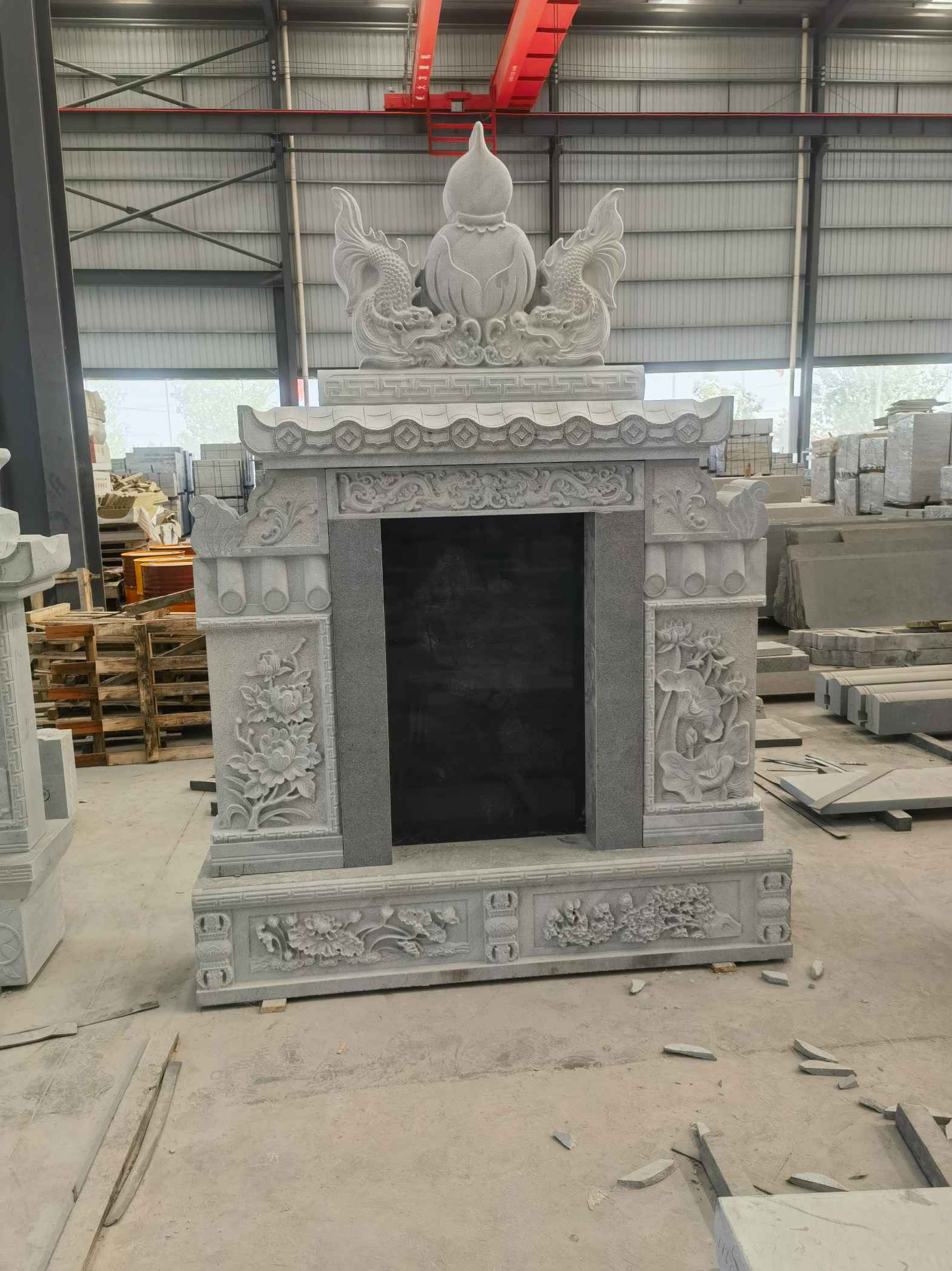 汕头 芝麻灰高档墓碑、土墓，一套也支持定做