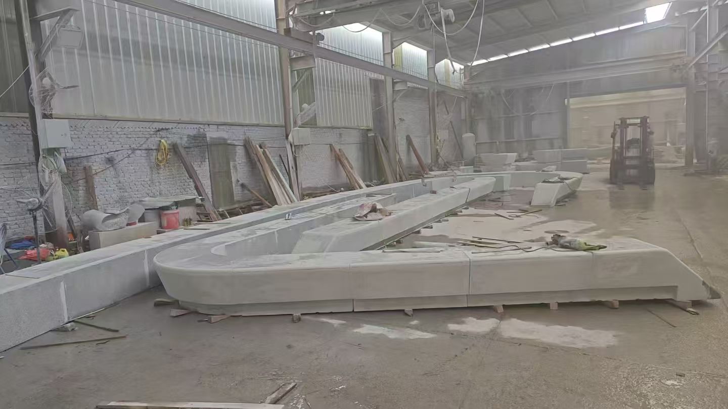 汕头 花岗岩整石坐凳拼装