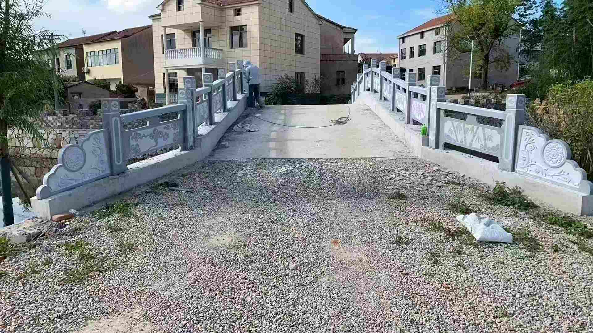 汕头 芝麻灰花岗岩桥栏杆